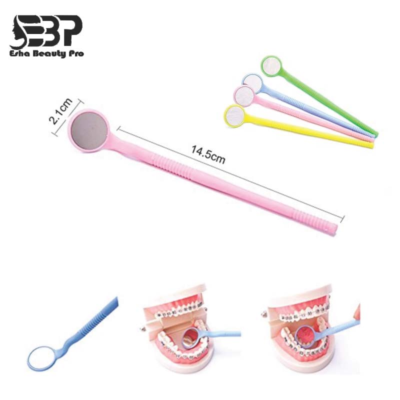 Plastic handle dental mouth mirror